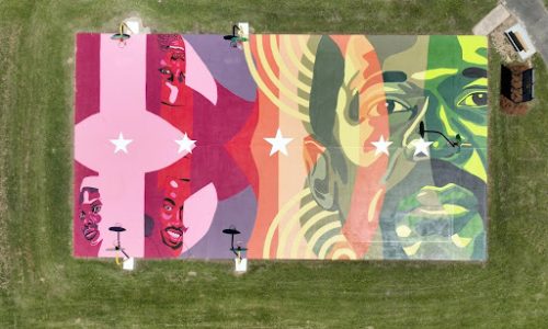 Charles Johnson Park Basketball Court Mural